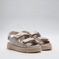 Picture of REPLAY WOMEN'S NEW ALICANTE TRIMS FLAT SANDALS IN PLATIN 2