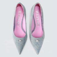 Снимка на REPLAY ДАМСКИ ОБУВКИ  MARTINE DENIM 3 POINTED-TOE PUMPS В СВЕТЪЛ ДЕНИМ 4