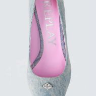 Снимка на REPLAY ДАМСКИ ОБУВКИ  MARTINE DENIM 3 POINTED-TOE PUMPS В СВЕТЪЛ ДЕНИМ 5