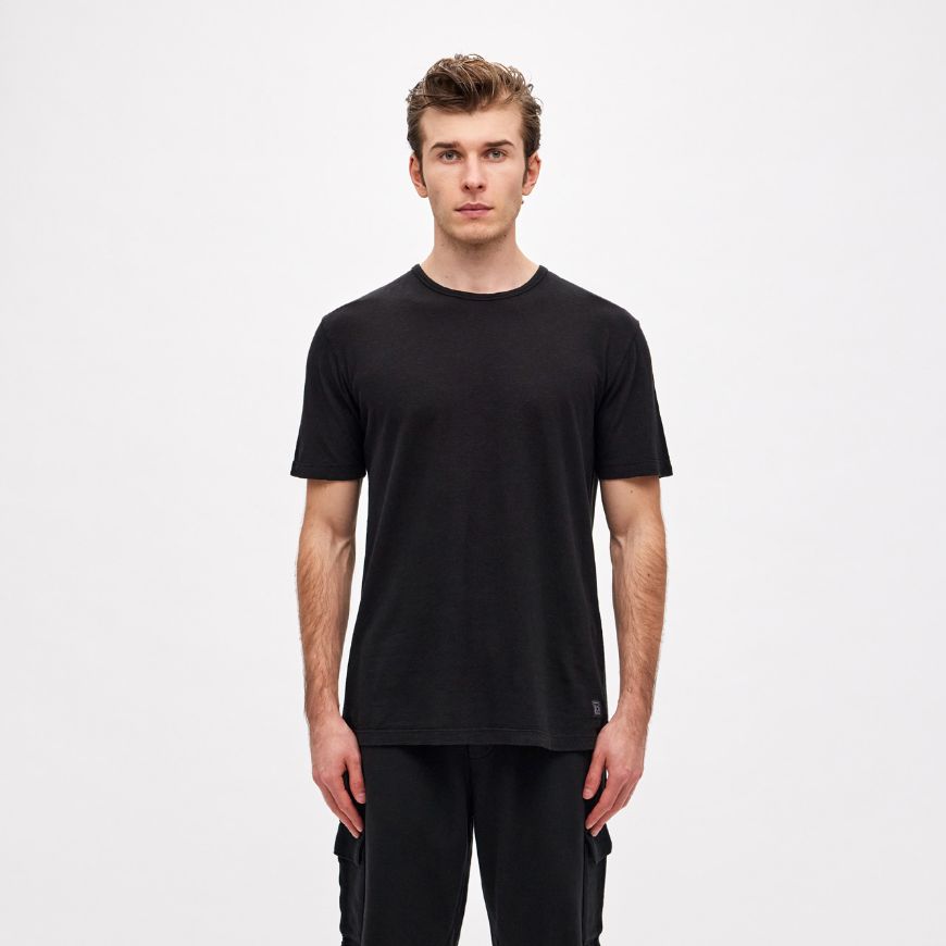 Снимка на DIRTY LAUNDRY МЪЖКА БЛУЗА LINEN T-SHIRT В ЧЕРНО