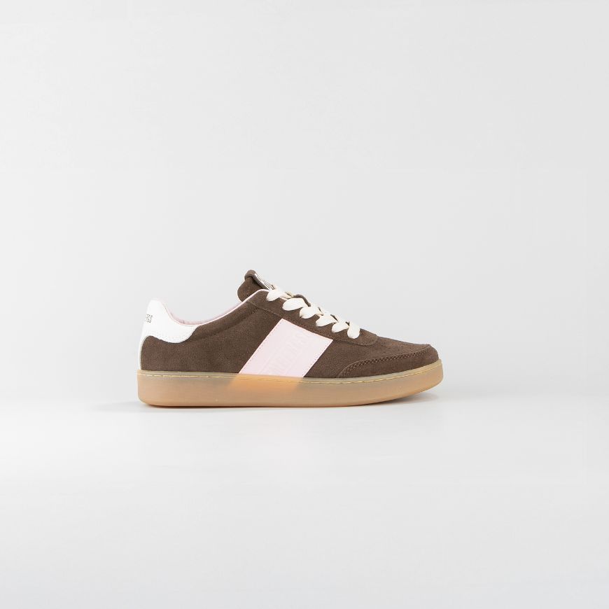 Снимка на BIKKEMBERGS ДАМСКИ ОБУВКИ RECOBA MIX LEATHER SNEAKERS WITH LOGO TAPE - КАКАО/ БОНБОНОВО РОЗОВО/ БЯЛО