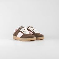 Снимка на BIKKEMBERGS ДАМСКИ ОБУВКИ RECOBA MIX LEATHER SNEAKERS WITH LOGO TAPE - КАКАО/ БОНБОНОВО РОЗОВО/ БЯЛО 2