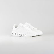 Снимка на JOHN RICHMOND ДАМСКИ ОБУВКИ JR ONE LEATHER SNEAKERS WITH METAL ACCESSORY AND LOGO PRINT - БЯЛО 2