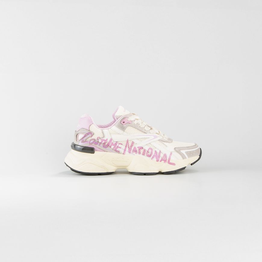 Снимка на CNC COSTUME NATIONAL ДАМСКИ ОБУВКИ QS.89 LEATHER AND FABRIC SNEAKERS WITH GRAPHIC PRINT AND USED EFF