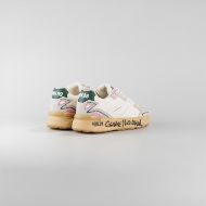 Снимка на CNC COSTUME NATIONAL ДАМСКИ ОБУВКИ NW.89 LEATHER AND FABRIC SNEAKERS WITH GRAPHIC PRINT  - БЯЛО/ БАР 4
