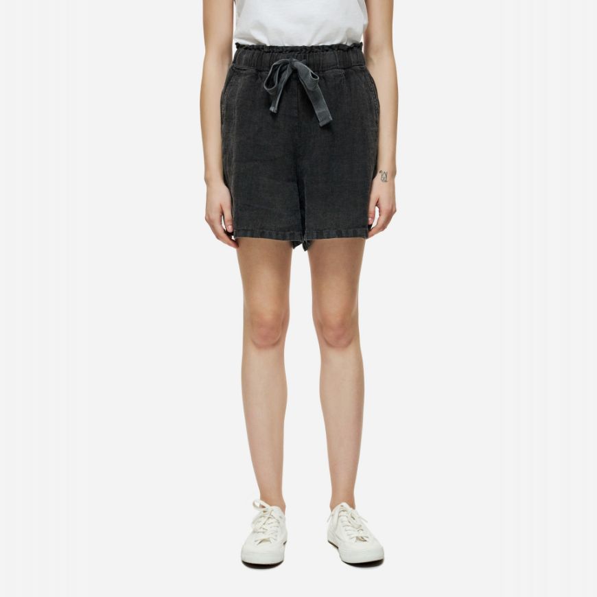 Снимка на DIRTY LAUNDRY ДАМСКИ БЕРМУДИ RELAXED LINEN BERMUDA VINTAGE BLACK