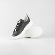 Снимка на JOHN RICHMOND ДАМСКИ ОБУВКИ JR ONE LEATHER SNEAKERS WITH METAL ACCESSORY LACES - ЧЕРНО/БЯЛО 3