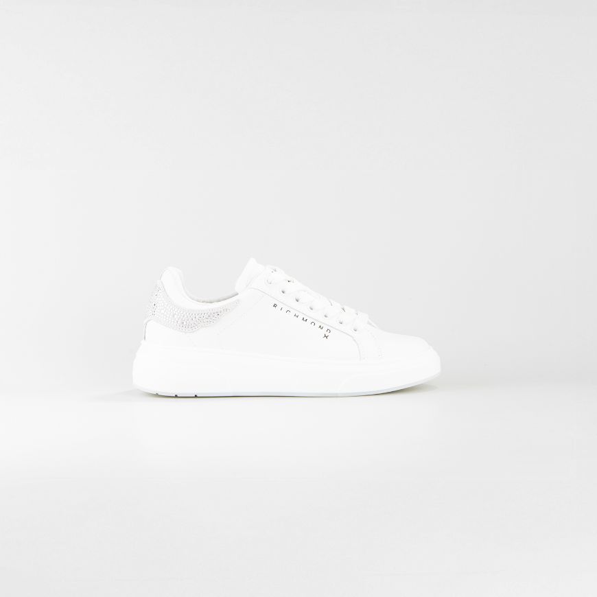 Снимка на JOHN RICHMOND ДАМСКИ ОБУВКИ JR ONE LEATHER AND STRASS SNEAKERS - БЯЛО