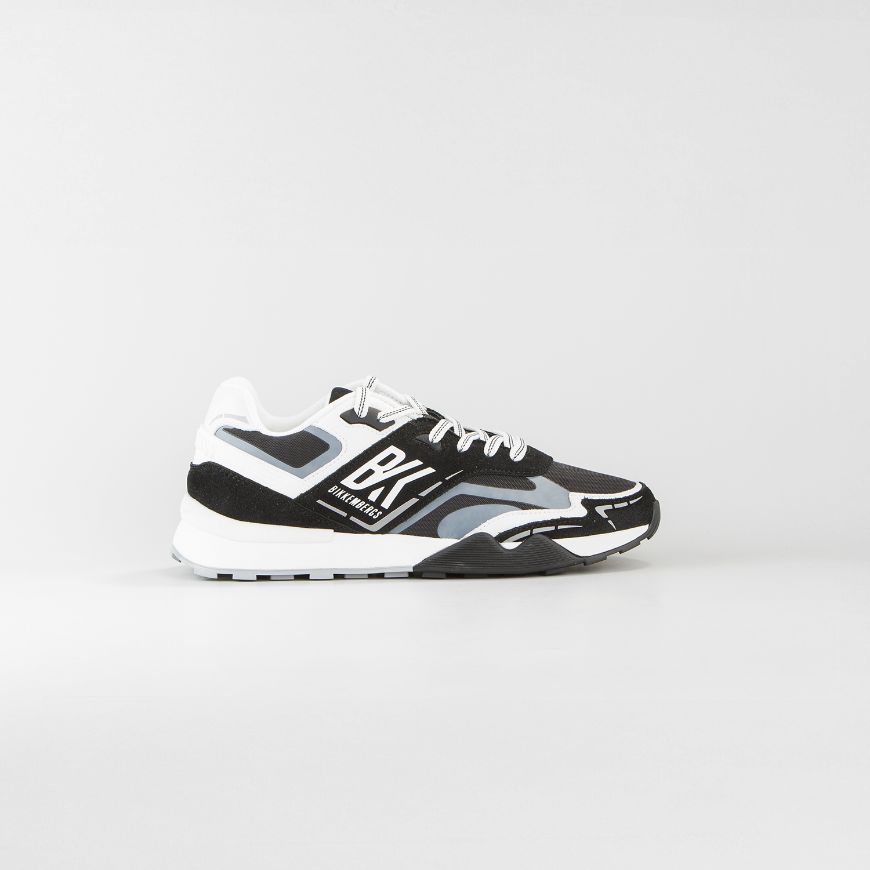 Снимка на BIKKEMBERGS МЪЖКИ ОБУВКИ RETRO MIX LEATHER AND FABRIC SNEAKERS - ЧЕРНО/БЯЛО