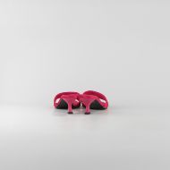 Picture of LOVE MOSCHINO WOMEN'S MEDIUM HEEL SANDALS ENAMELED HEART IN FUCHSIA 5