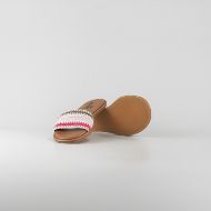 Picture of LOVE MOSCHINO WOMEN'S CROCHED EFFECT SHELLY SANDALS IN IVORY 3