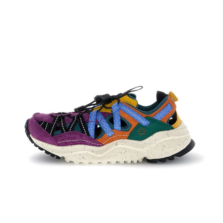 Picture of FLOWER MOUNTAIN WOMEN'S KAZANA WOMAN COW VELOUR SNEAKERS - BORDEAUX-BLACK-GREEN