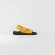 Picture of LOVE MOSCHINO WOMEN'S SOFT ELASTIC SANDALS IN ORANGE 1
