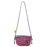 Picture of FLOWER MOUNTAIN WOMEN'S POCKET BAG - CANVAS ORANGE EMBROIDERY CROSS BODY BAG - ORANGE-LIGHT BLUE 6