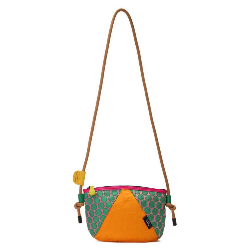 Picture of FLOWER MOUNTAIN WOMEN'S POCKET BAG - NYLON COTTON POIS CROSS BODY BAG - VIOLET-PINK-GREEN