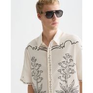 Снимка на SCOTCH&SODA МЪЖКА РИЗА EMBROIDERED SEERSUCKER RELAXED-FIT SHORT-SLEEVED В БЯЛО 6