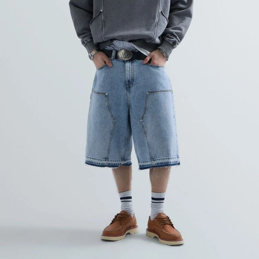 Снимка на REPLAY МЪЖКИ БЕРМУДИ INC. BAGGY-FIT DENIM SHORTS В СИН