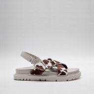 Снимка на REPLAY ДАМСКИ САНДАЛИ JADE PONY FLAT SANDALS В БЯЛО КАФЯВО 1