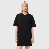 Picture of ALLSAINTS WOMEN'S DARCY T-SHIRT DRESS WASHED BLACK 1