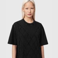 Picture of ALLSAINTS WOMEN'S DARCY T-SHIRT DRESS WASHED BLACK 2