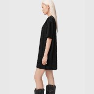 Picture of ALLSAINTS WOMEN'S DARCY T-SHIRT DRESS WASHED BLACK 3