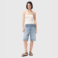 Снимка на ALLSAINTS ДАМСКИ БЕРМУДИ AKI CROSSOVER SHORTS DESTROY LIGHT BLUE 2