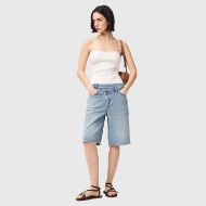 Снимка на ALLSAINTS ДАМСКИ БЕРМУДИ AKI CROSSOVER SHORTS DESTROY LIGHT BLUE 5