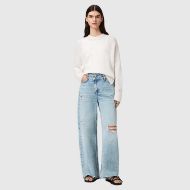 Снимка на ALLSAINTS ДАМСКИ ДЕНИМ AKI CROSSOVER JEANS DESTROY LIGHT BLUE 4