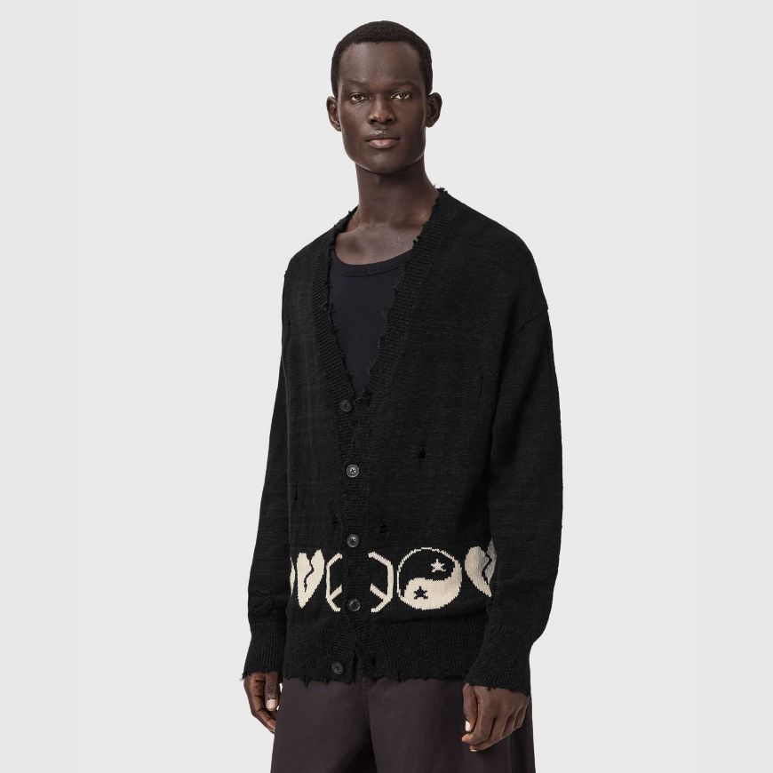 Снимка на ALLSAINTS МЪЖКИ ПУЛОВЕР TABUA CARDIGAN BLACK