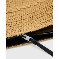 Picture of ALLSAINTS WOMEN'S BETTINA LARGE PAPER CLUTCH BAG BISCUIT BROWN 4