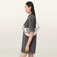 Picture of ALLSAINTS WOMEN'S LUNA MICRO MET BAG FOGGY SILVER 7