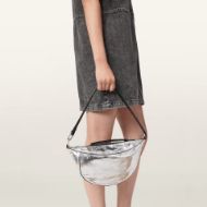 Picture of ALLSAINTS WOMEN'S LUNA MICRO MET BAG FOGGY SILVER 2