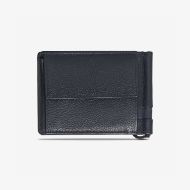 Снимка на MOMODESIGN КОЖЕН ПОРТФЕЙЛ GENUINE DOLLARO LEATHER CARD WALLET WITH MONEY CLIP BLACK 3
