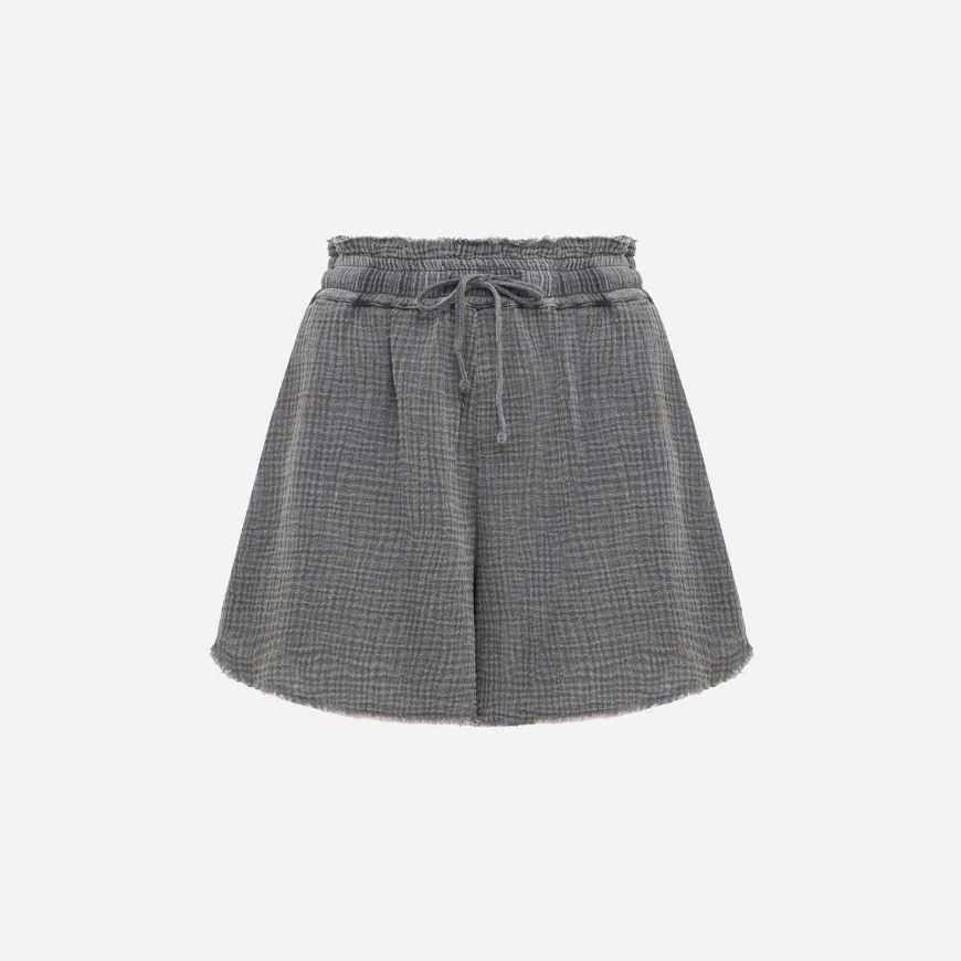 Снимка на DIRTY LAUNDRY ДАМСКИ БЕРМУДИ RELAXED SHORTS WITH RAW EDGES VINTAGE GREY