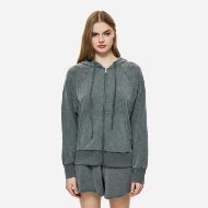 Picture of DIRTY LAUNDRY WOMEN'S REGULAR RAGLAN FULLZIP IN VINTAGE GREY 1