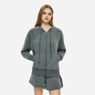 Picture of DIRTY LAUNDRY WOMEN'S REGULAR RAGLAN FULLZIP IN VINTAGE GREY 4