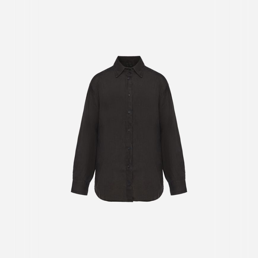 Снимка на DIRTY LAUNDRY ДАМСКА РИЗА LINEN SHIRT VINTAGE BLACK