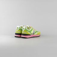 Picture of BIKKEMBERGS WOMEN'S IGNITE MIX LEATHER AND FABRIC SNEAKERS - LEAF/WHITE/ SILVER 4