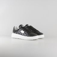 Снимка на JOHN RICHMOND МЪЖКИ ОБУВКИ JR ONE LEATHER AND PRINTED FABRIC SNEAKERS WITH METAL PLATE - ЧЕРНО-ТЪМНО 2