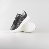 Снимка на JOHN RICHMOND МЪЖКИ ОБУВКИ JR ONE LEATHER AND PRINTED FABRIC SNEAKERS WITH METAL PLATE - ЧЕРНО-ТЪМНО 3