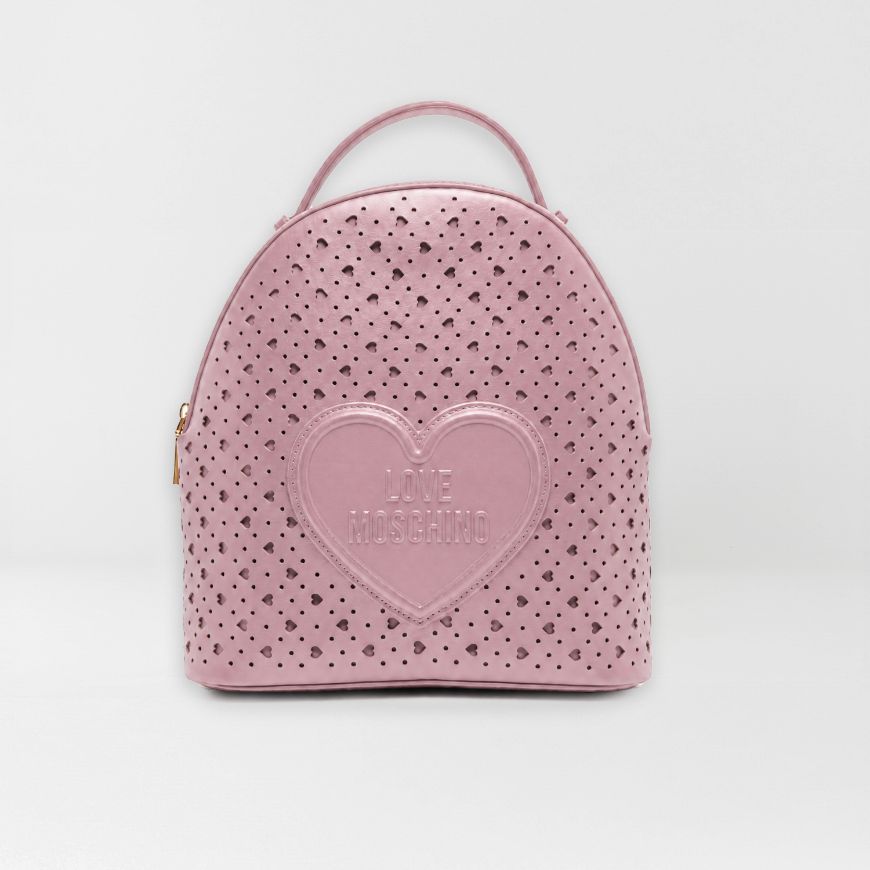 Снимка на LOVE MOSCHINO ДАМСКА РАНИЦА С ПЕРФОРАЦИЯ СЪРЦЕ В ПУДРА