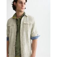 Снимка на SCOTCH&SODA МЪЖКА РИЗА MELANGE WAFFLE REGULAR FIT - OIL GREEN 6