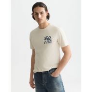 Picture of SCOTCH&SODA MEN'S LEFT CHEST ARTWORK REGULAR FIT T-SHIRT - EGGNOG 4