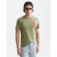 Picture of SCOTCH&SODA MEN'S LEFT CHEST ARTWORK REGULAR FIT T-SHIRT - OIL GREEN 4