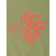 Picture of SCOTCH&SODA MEN'S LEFT CHEST ARTWORK REGULAR FIT T-SHIRT - OIL GREEN 3
