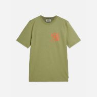 Picture of SCOTCH&SODA MEN'S LEFT CHEST ARTWORK REGULAR FIT T-SHIRT - OIL GREEN 1