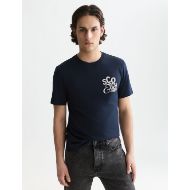Picture of SCOTCH&SODA MEN'S LEFT CHEST ARTWORK REGULAR FIT T-SHIRT - SKY CAPTAIN 4