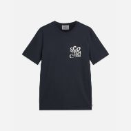 Picture of SCOTCH&SODA MEN'S LEFT CHEST ARTWORK REGULAR FIT T-SHIRT - SKY CAPTAIN 1