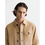 Picture of SCOTCH&SODA MEN'S COTTON LINEN TWILL WORKER JACKET - DIJON 6