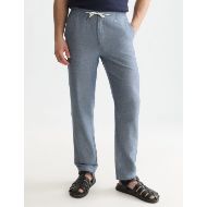 Picture of SCOTCH&SODA MEN'S SEASONAL CORE WARREN COTTON-LINEN TWILL JOGGER - ENSIGN BLUE 4